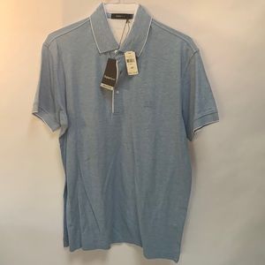 White inner collar - light blue